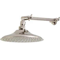 New Victorian Shower Head with Adjustable Shower Arm in Polished Nickel Shower Heads