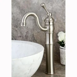 New Victorian Single Handle Vessel Sink Faucet with Optional Cover Plate Vessel Faucets