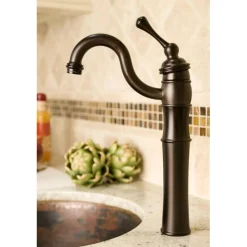 New Victorian Single Handle Vessel Sink Faucet with Optional Cover Plate Vessel Faucets