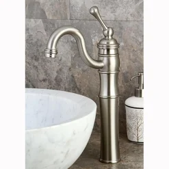 New Victorian Single Handle Vessel Sink Faucet with Optional Cover Plate Vessel Faucets