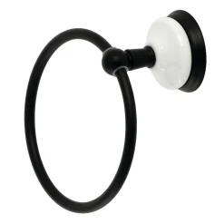 Outlet Victorian Towel Ring in Matte Black Towel Rings