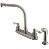 Outlet Victorian Two-Handle Centerset Kitchen Faucet Faucets With Side Spray
