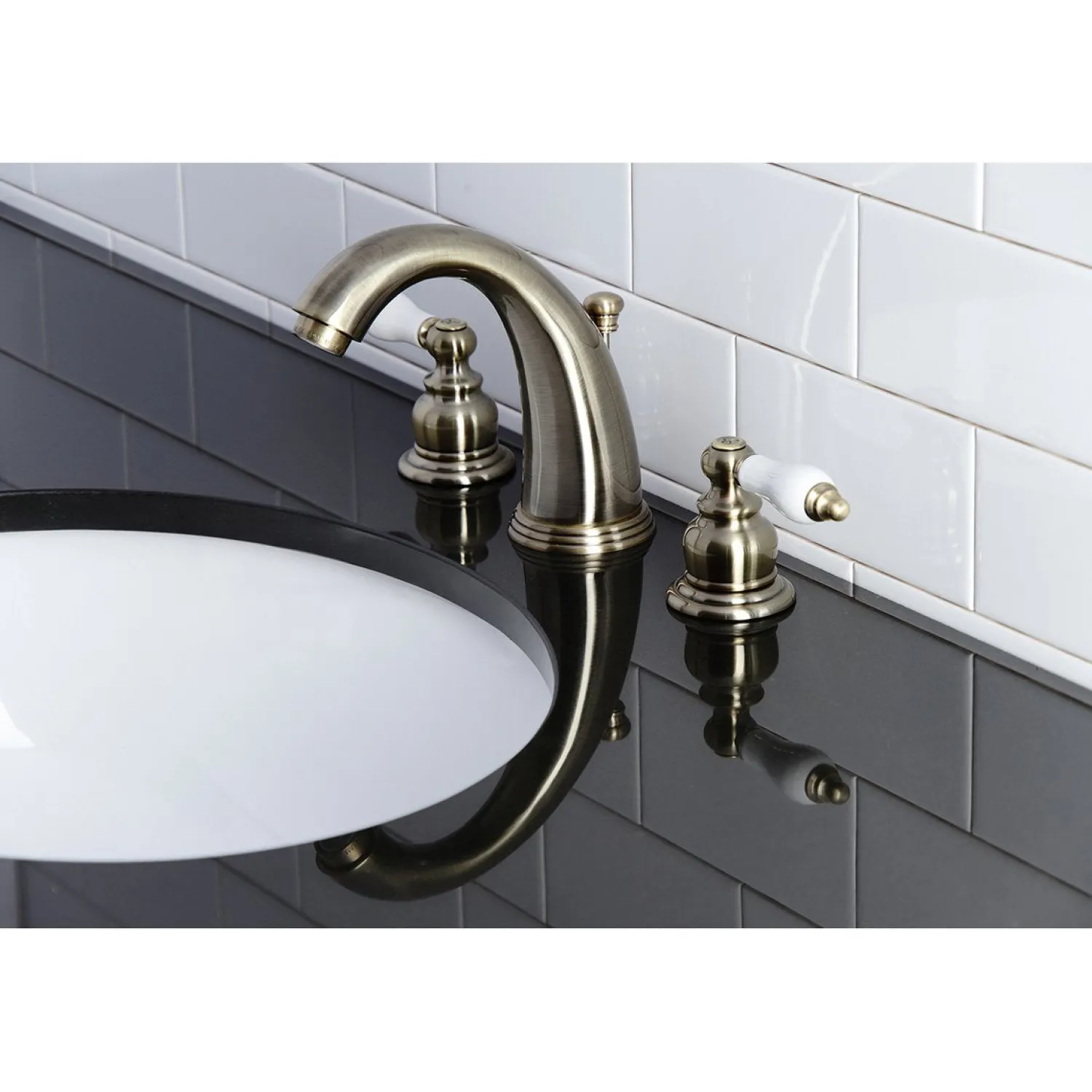 Outlet Victorian Two-Handle 8-Inch Widespread Bathroom Faucet 8" Widespread