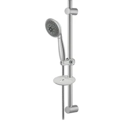 Hot Vilbosch 5-Setting Hand Shower with Slide Bar Kit and Stainless Steel Hose in Satin Nickel Handheld Shower Heads