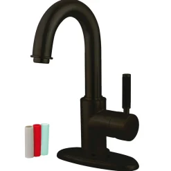 Sale Vilbosch Single Handle 4" Centerset Lavatory Faucet with Push Pop-up and Optional Deck Plate 4" Center Set