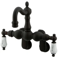 Best Vintage 3-3/8" - 9" Adjustable Center Classic Wall Mount Clawfoot Tub Filler Tub Faucets