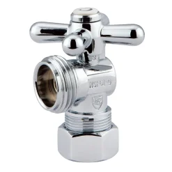Outlet Vintage Angle Stop with 5/8" OD Compression x 3/4" Hose Thread in Polished Chrome Toilet Parts