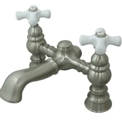 New Vintage 7" Brass Deck Mount Clawfoot Tub Filler Tub Faucets