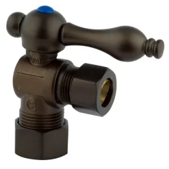 Sale Vintage CC54405 5/8" O.D. Compression, 1/2" O.D. Compression Angle Shut-off Valve in Oil Rubbed Bronze Toilet Parts