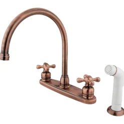 Sale Vintage Centerset Deck Mount Kitchen Faucet Faucets With Side Spray
