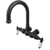 Outlet Vintage 3-3/8" Centers Clawfoot Wall Mount Tub Filler Tub Faucets
