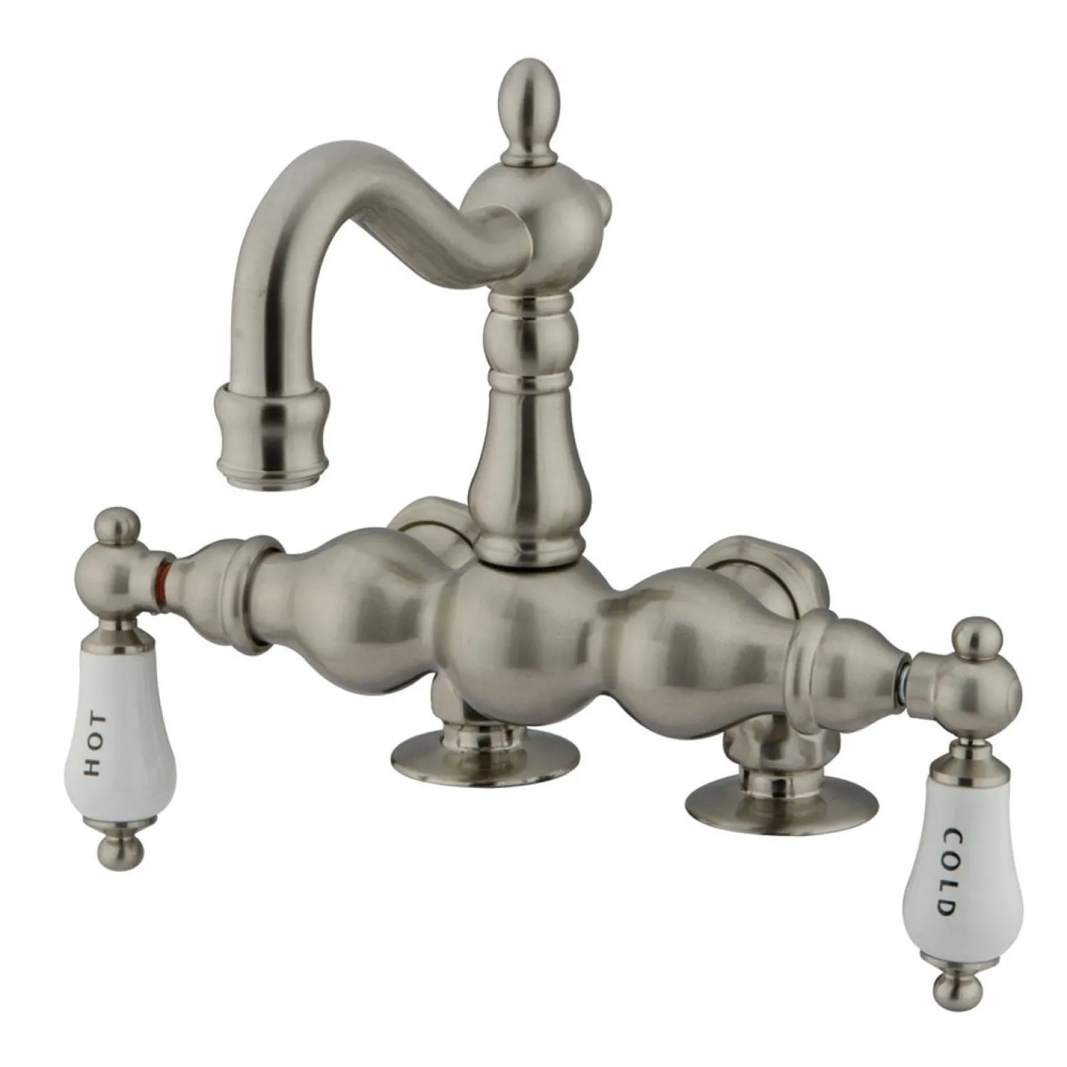 Clearance Vintage 3-3/8" Classic Deck Mount Clawfoot Tub Filler Faucet Tub Faucets