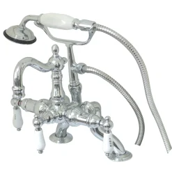 Hot Vintage Clawfoot 11" x 6" Tub Faucet with Hand Shower Tub Faucets