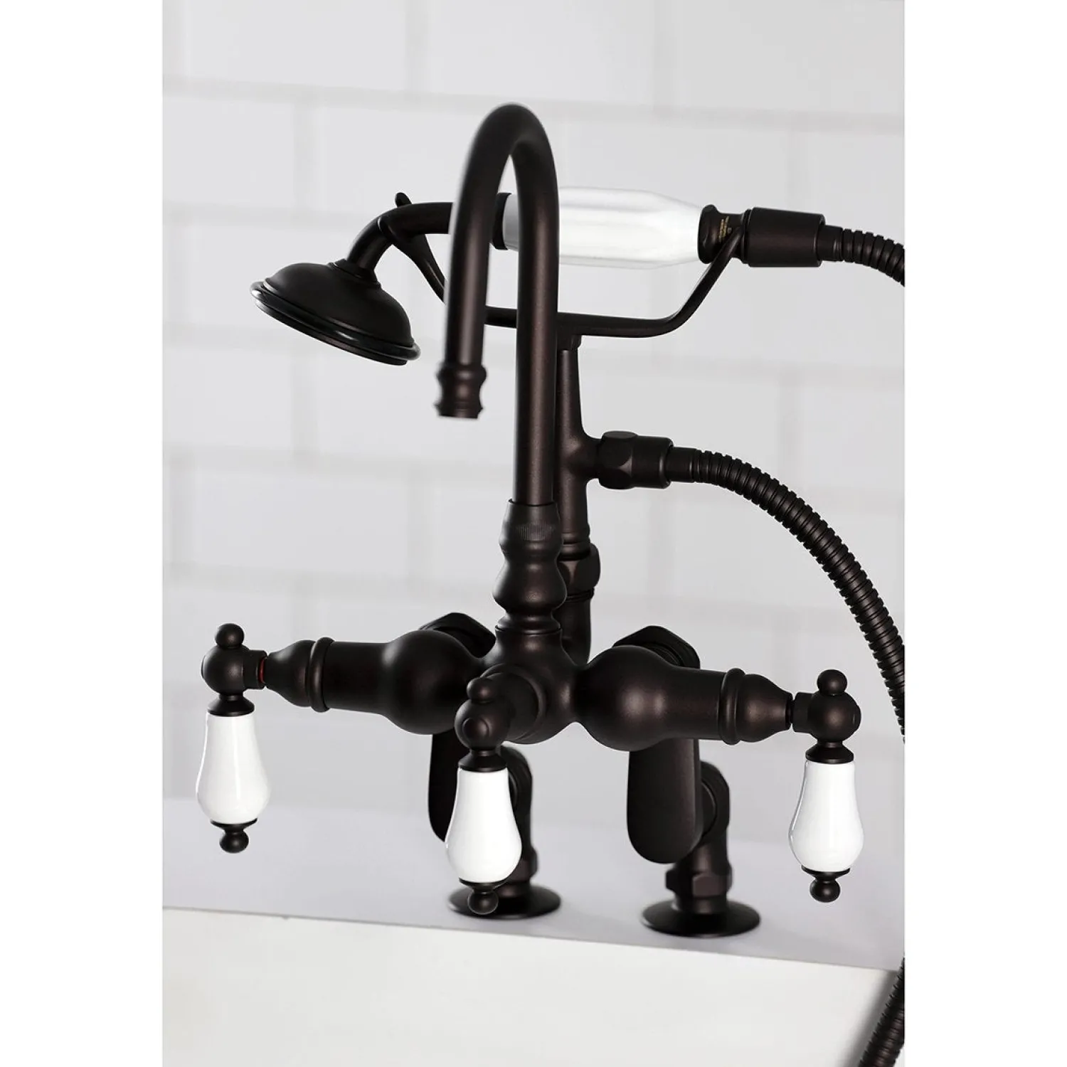 Hot Vintage Clawfoot Tub Faucet with Hand Shower Tub Faucets