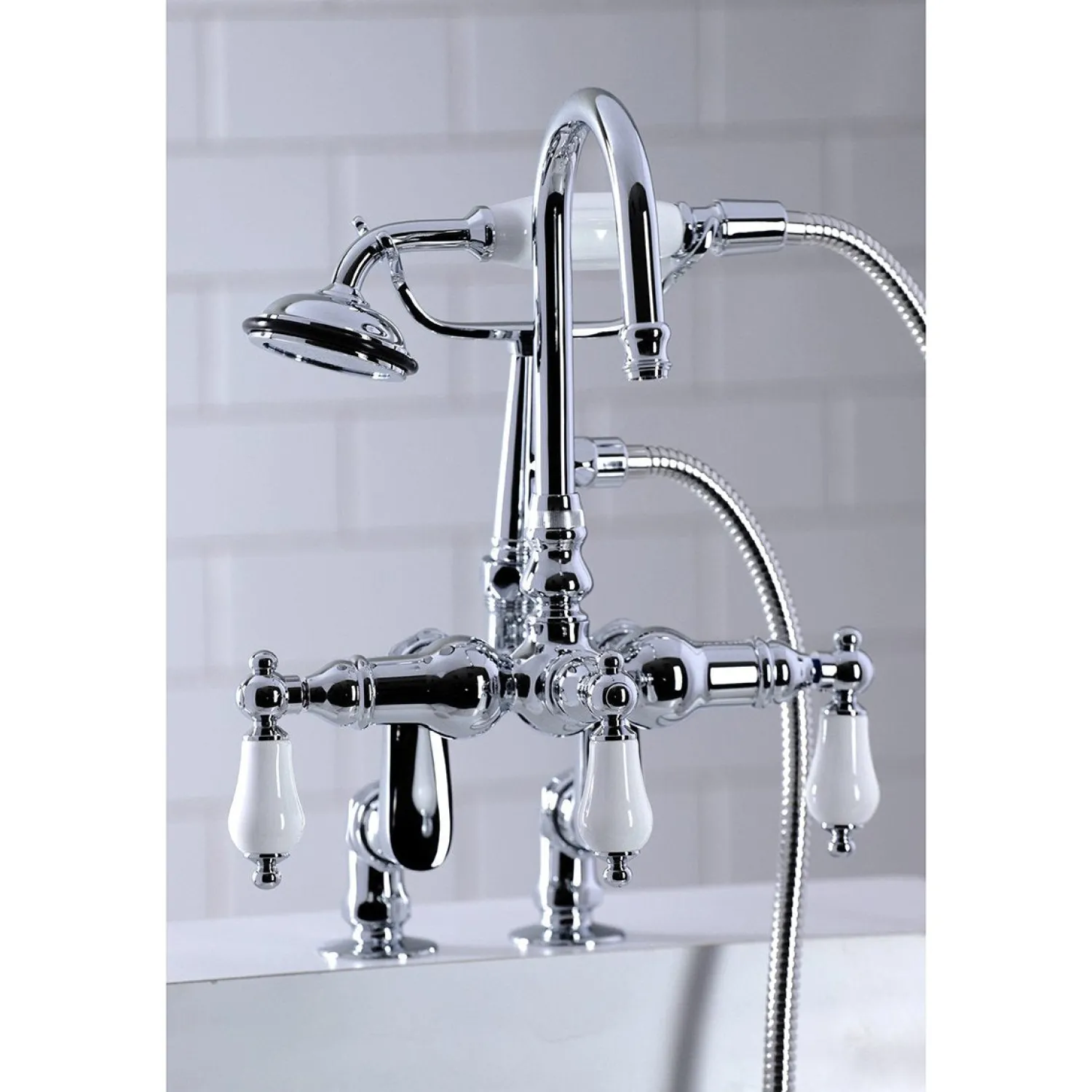 Hot Vintage Clawfoot Tub Faucet with Hand Shower Tub Faucets