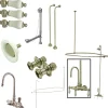 Vintage Clawfoot Tub Package with High Rise Goose Neck and 62" Shower Riser Tub & Shower Sets|Tub Faucets