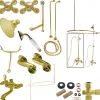 Vintage Clawfoot Tub Package with Metal Cross Handles Tub & Shower Sets|Tub Faucets