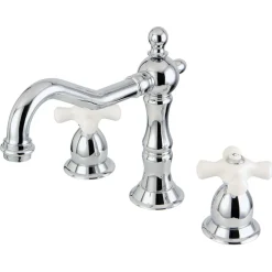 Discount Vintage Cross-Handle 8 to 16-Inch Widespread Bathroom Faucet 8