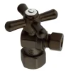 Hot Vintage Cross Handle Angle Stop with 1/2" IPS x 3/8" OD Compression Toilet Parts