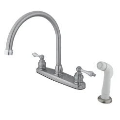 Discount Vintage Deck Mount Centerset Kitchen Faucet Faucets With Side Spray