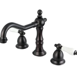 Sale Vintage Deck Mount 8 to 16-Inch 3-Hole Widespread Bathroom Faucet 8" Widespread