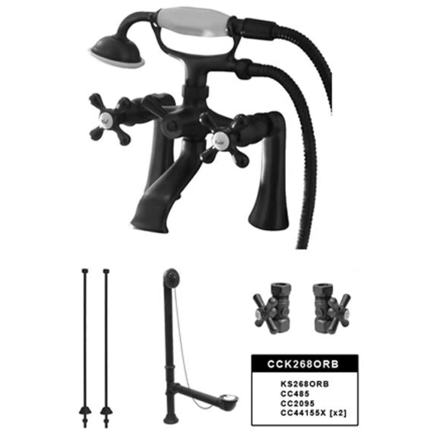 Hot Vintage Deck Mount Classic Clawfoot Tub Faucet Package Tub Faucets
