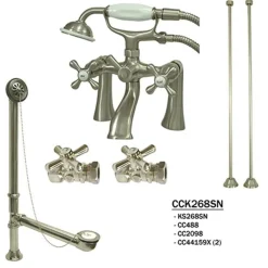 Hot Vintage Deck Mount Classic Clawfoot Tub Faucet Package Tub Faucets