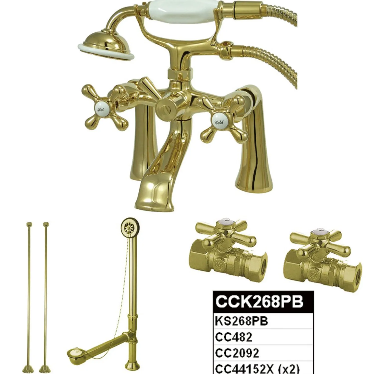 Hot Vintage Deck Mount Classic Clawfoot Tub Faucet Package Tub Faucets
