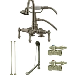 New Vintage Deck Mount Clawfoot Tub Faucet Package Tub Faucets