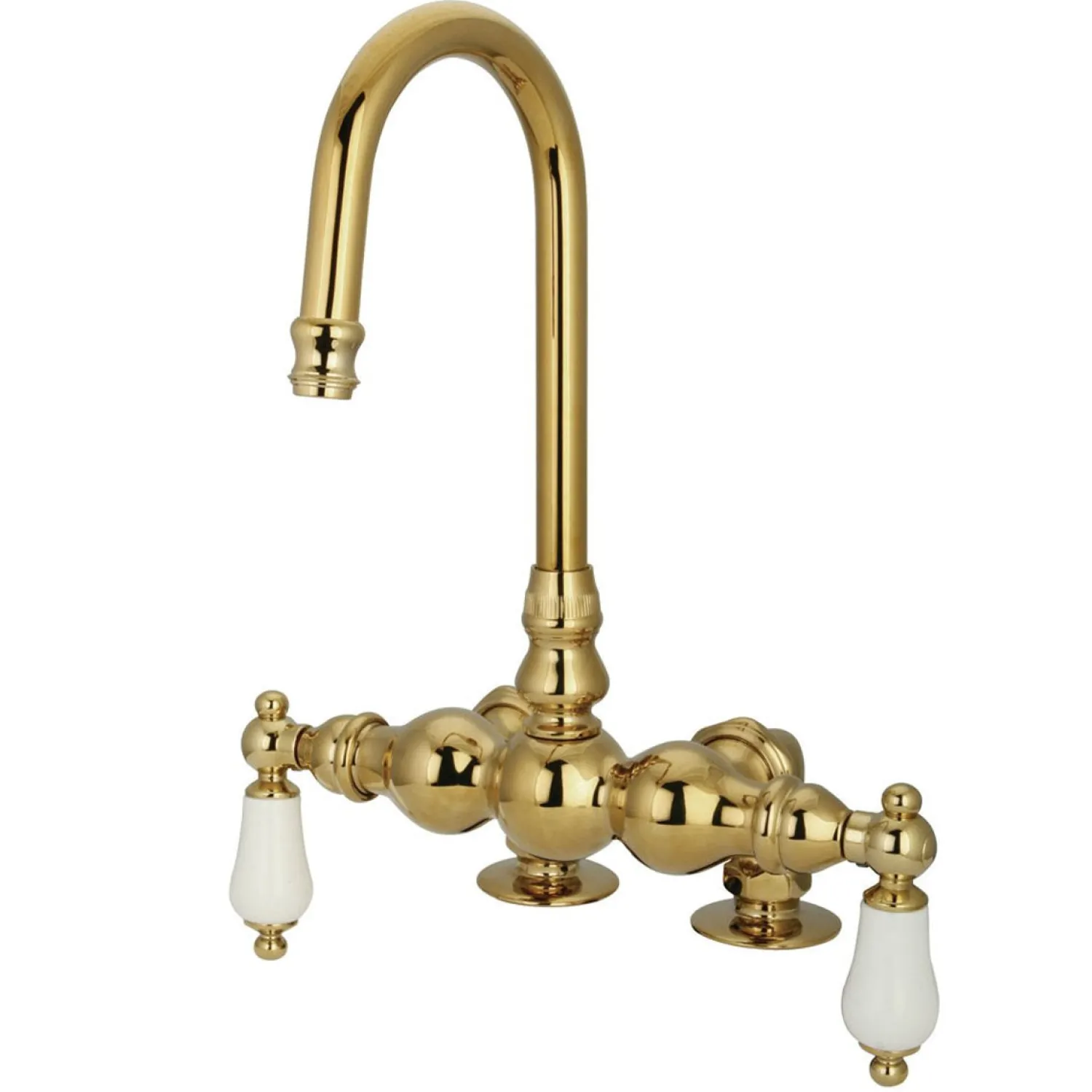 Hot Vintage 3-3/8" Deck Mount Clawfoot Tub Filler Faucet Tub Faucets