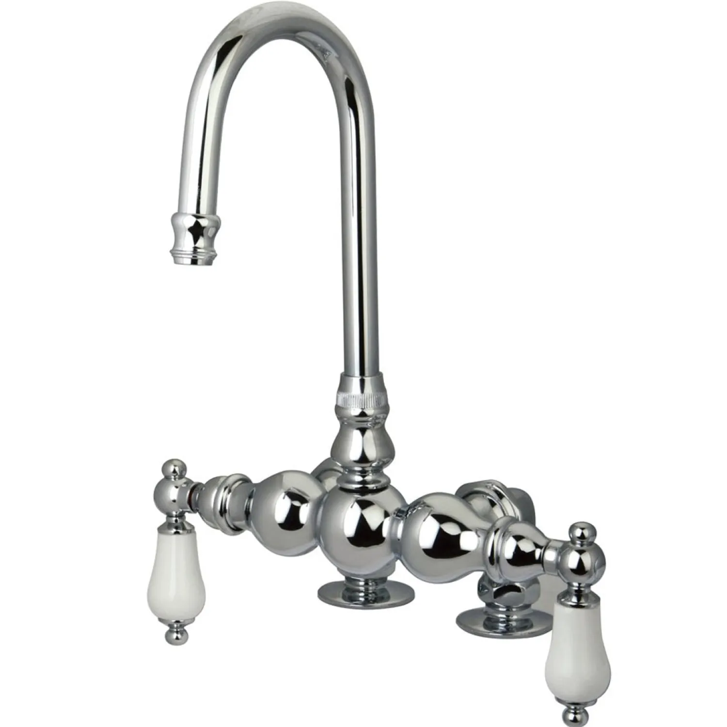 Hot Vintage 3-3/8" Deck Mount Clawfoot Tub Filler Faucet Tub Faucets