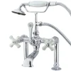Outlet Vintage Deck Mount Classic Clawfoot Tub Filler with Hand Shower Tub Faucets