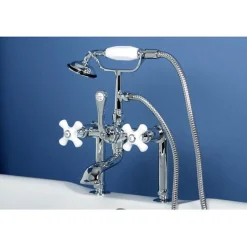 Outlet Vintage Deck Mount Classic Clawfoot Tub Filler with Hand Shower Tub Faucets