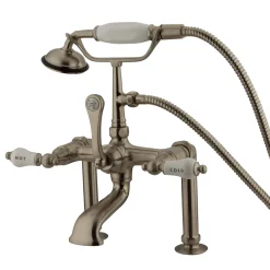 Sale Vintage 7" Deck Mount Clawfoot Tub Filler Faucet with Hand Shower Tub Faucets
