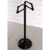 Outlet Vintage Freestanding Double Roll Toilet Paper Holder in Matte Black Toilet Paper Holders