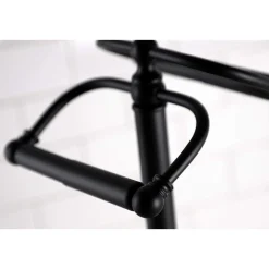Outlet Vintage Freestanding Double Roll Toilet Paper Holder in Matte Black Toilet Paper Holders