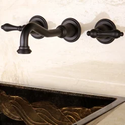 Hot Vintage 2-Handle Wall Mount Bathroom Faucet Wall Mount