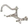 Vintage 2-Hole Wall Mount Bathroom Faucet Wall Mount