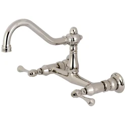 Vintage 2-Hole Wall Mount Bathroom Faucet Wall Mount