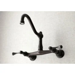 Vintage 2-Hole Wall Mount Bathroom Faucet Wall Mount