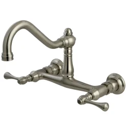 Vintage 2-Hole Wall Mount Bathroom Faucet Wall Mount