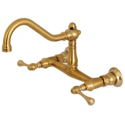 Vintage 2-Hole Wall Mount Bathroom Faucet Wall Mount