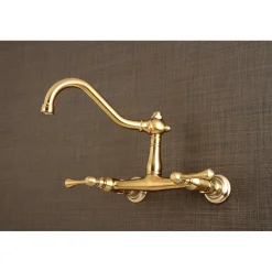 Vintage 2-Hole Wall Mount Bathroom Faucet Wall Mount