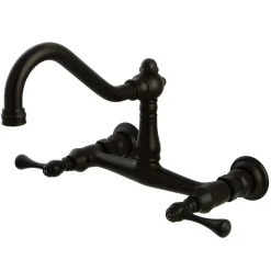 Vintage 2-Hole Wall Mount Bathroom Faucet Wall Mount