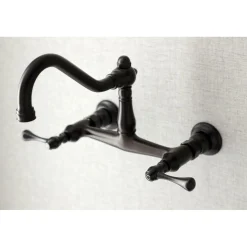 Vintage 2-Hole Wall Mount Bathroom Faucet Wall Mount