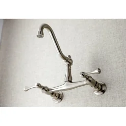Vintage 2-Hole Wall Mount Bathroom Faucet Wall Mount