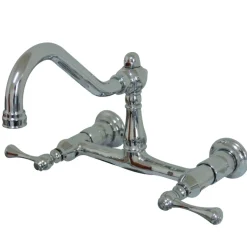 Vintage 2-Hole Wall Mount Bathroom Faucet Wall Mount