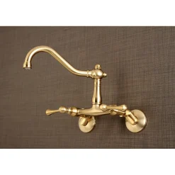 Hot Vintage 6-Inch Adjustable Center Wall Mount Kitchen Faucet Wall Mounted Kitchen Faucets