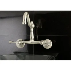 Hot Vintage 6-Inch Adjustable Center Wall Mount Kitchen Faucet Wall Mounted Kitchen Faucets