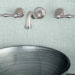 Vintage Lever-Handle Wall Mount Bathroom Faucet Wall Mount
